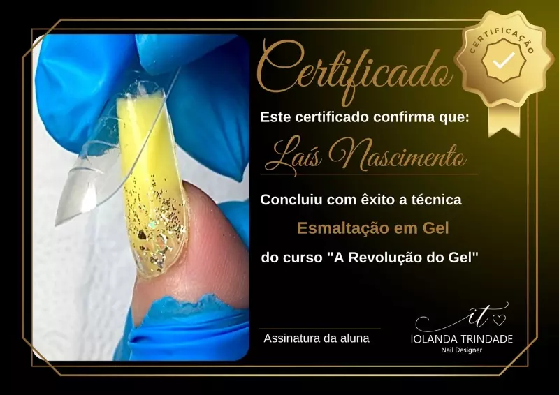 Certificado Nail Designer - Esmaltação em Gel